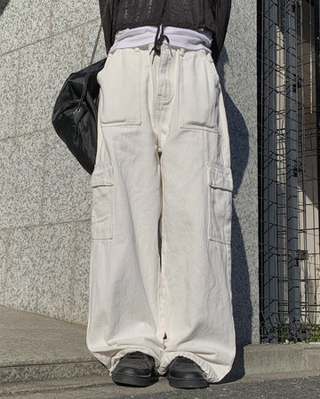 Cello Cargo String Wide Pants
